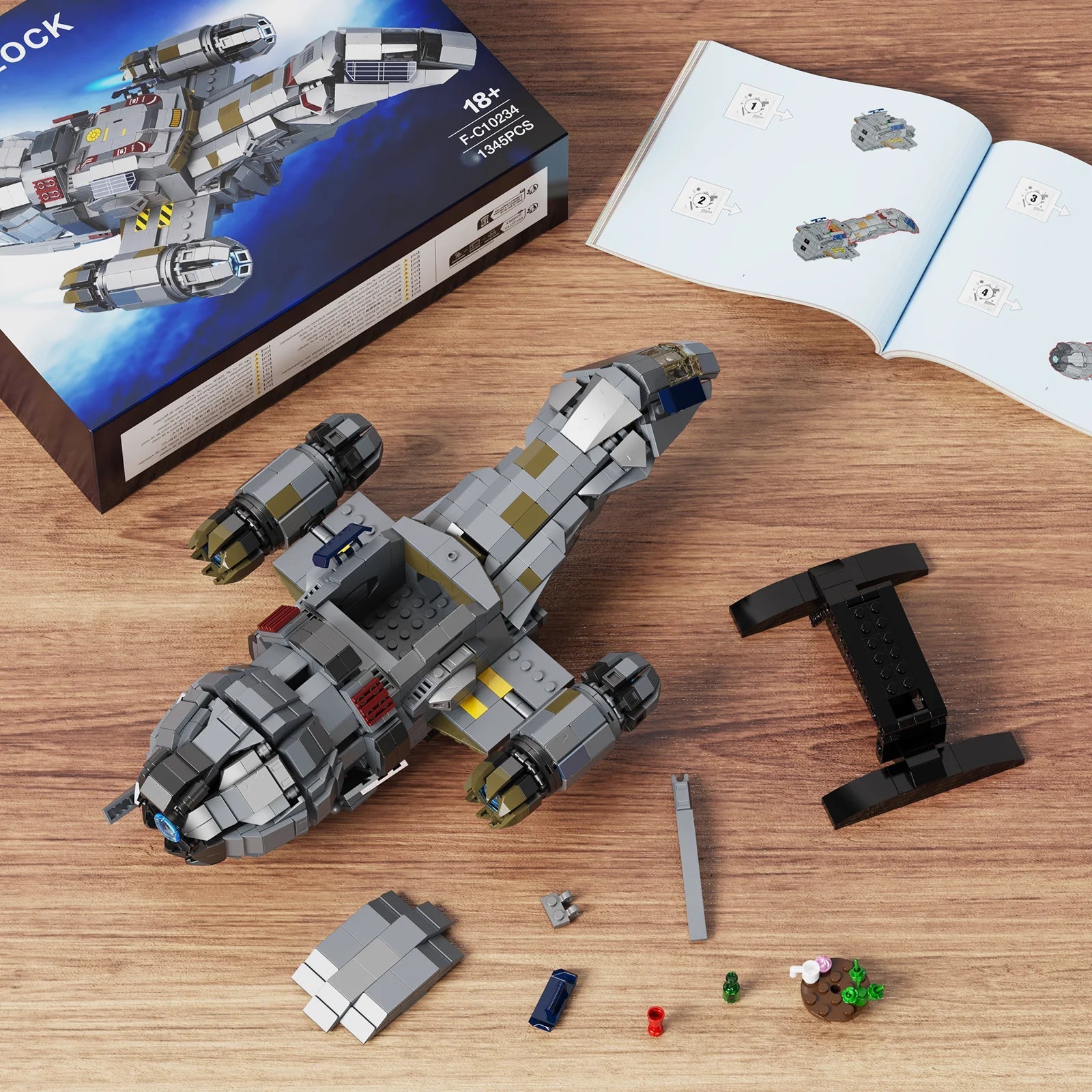 High-Tech Spaceship building blocks set Firefly Transport spacecraft for kids and adults
